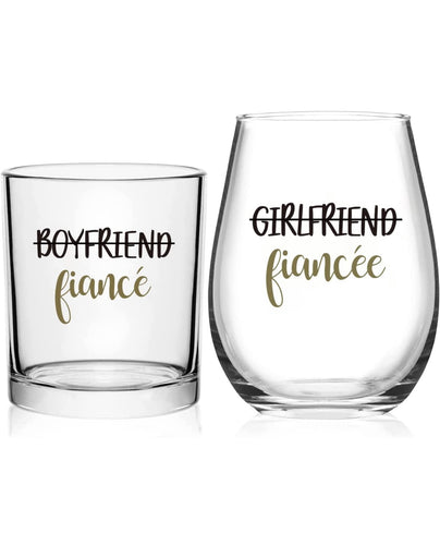 His & Hers drinking glasses